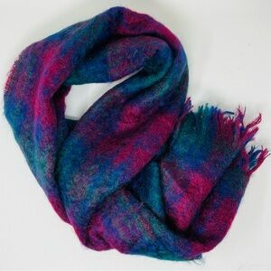 McRitchie Edinburgh Lindsay Mohair Wool Scarf Made Scotland Fringe